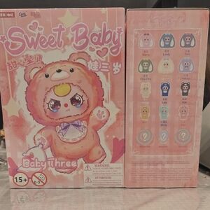 Sweet Baby Three Pink Bear Figure